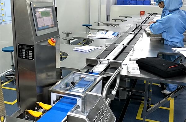 广东医药品在线重量检测机应用案例